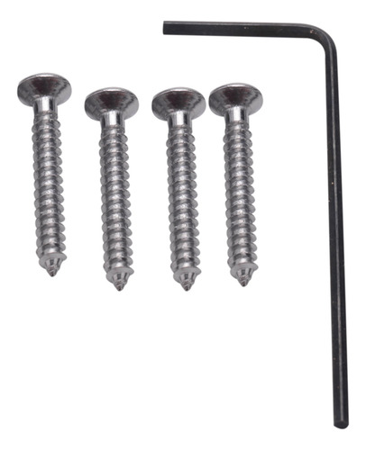 6 Piezas De Guitarra: Adjusta-fs De Cola Dura Cromada De 3 C