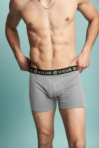 Boxer Vicus Loged Hombre Gris Melange