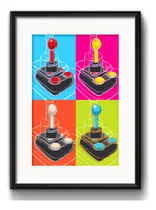 Comprar Cuadro Control Game Retro Joystick Juego Arcade Con Paspartú