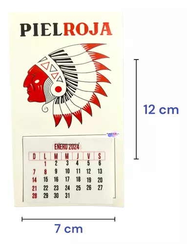 Set 12 Calendarios Piel Roja 2024 Mini Imán Nevera Pielroja