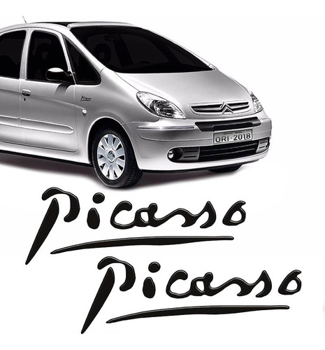Par Adesivos Picass Citroën Xsara Emblema Lateral Resinado