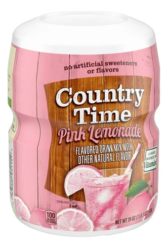 Limonada Rosa Country Time Rinde 9.46lts Puede Variar Pesen