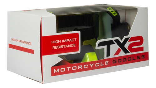 Goggles Gafas Techx2 Negro/amar Mica Transparente Armazón Negro