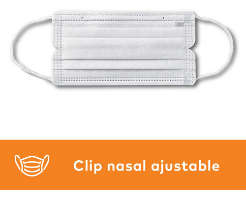 Imagen 5 de 9 de Mascarilla Desechable 3m Nexcare X50 Unidades Talle Unico