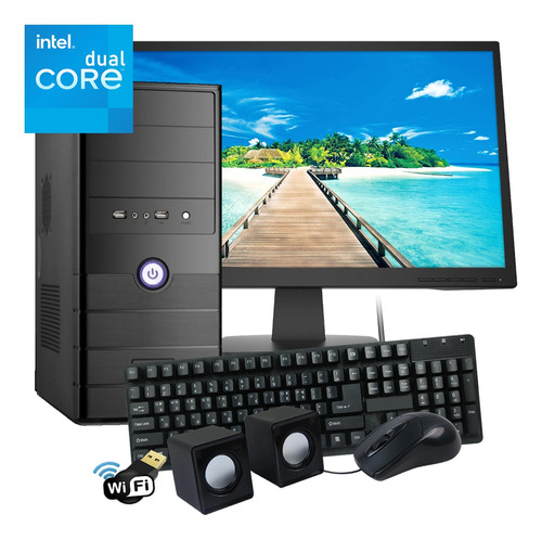 Torre Pc Computadora Nueva Intel Dual Core + Monitor Led 22'