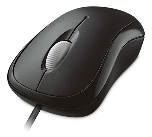 Ratón Óptico Microsoft Básico - Negro. Cómodo, Con Cable,
