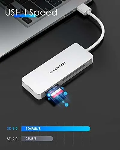 Lector De Tarjetas Lention Usb 3.0 A Cf / Sd / Micro Sd, Ada