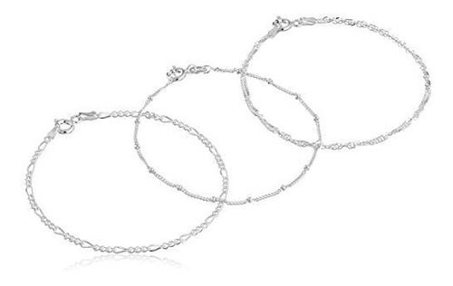 Conjunto De Tres Pulseras De Cadena