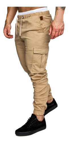 Pantalón Jogger Cargo Skinny De Gabardina Strech