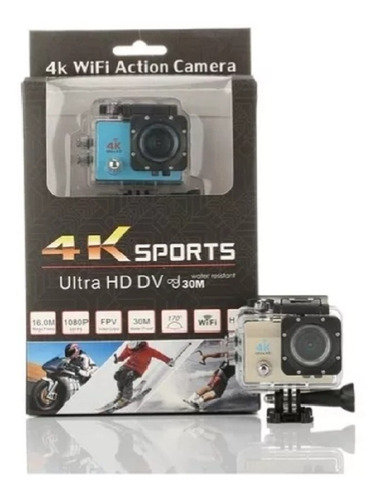 Camara Deportiva 4k Con Wifi Sumergible Hasta 30 Mts.