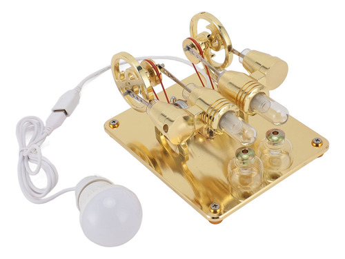Motor Stirling De 4 Cilindros, Led De Alta Dureza Para Brico