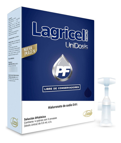 Lagricel® Pf Ofteno X 20 Unidosis | Solución Oftálmica