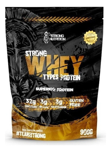 Whey Types Strong Refil 900g Doce De Leite Strong Nutrition