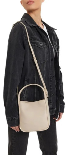Bolsa Calvin Klein Block Bucket Beige Mujer K60k612249-acf