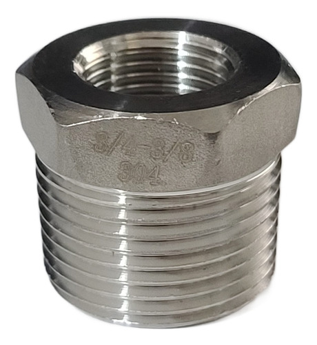 Reducción Bushing 3/4 A 3/8 Acero Inoxidable 304