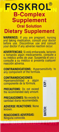 Foskrol Complejo B Suplemento Vitaminas Y Energía Viales