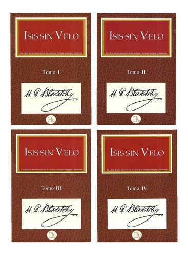 Libro Oferta Isis Sin Velo Obra Completa Tomo 1, 2, 3, 4