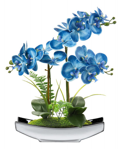 Briful Orqudeas Artificiales De 15 Pulgadas, Orqudea Phalaen