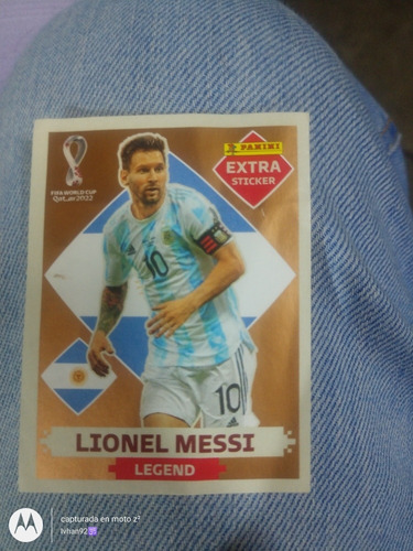 Messi Sticker Extra Bronce Mundial Qatar 2022
