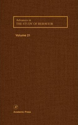 Libro Advances In The Study Of Behavior: Volume 21 - Dr. ...