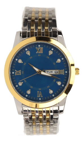 Reloj Day Date Para Hombre, De Cuarzo, Impermeable, Casual,