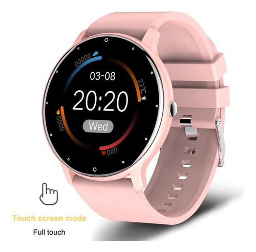 2023 Reloj Inteligente Deportivo Impermeable Hombre Mujer Color De La Malla Pink Silicon
