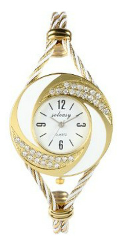 Pulsera Reloj Dorado Mujer Moderno  Soleasy 