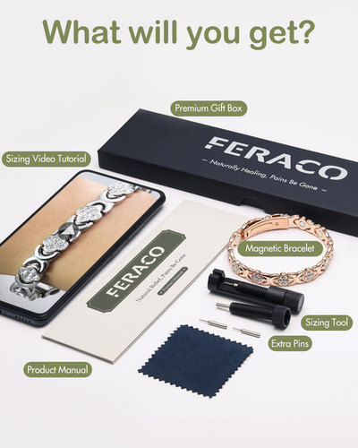 Pulseira Feminina De Cobre Puro, Ajustável, Joia De Trevo