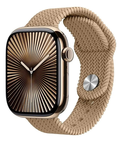 Reloj Inteligente Serie 10 Nuevo 46mm Brújula Nfc 1gb Amoled Blanco Casual Blanco Plateado