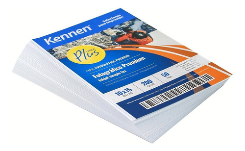 Papel Fotográfico Brillo 10x15 Kennen Premium 200gr 100hjs