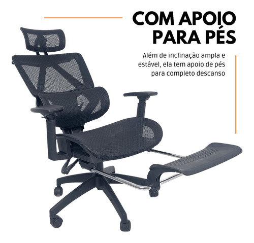 Kit 10 Oficial Webshop Cadeiras Presidente Titan Ergonômica Preta