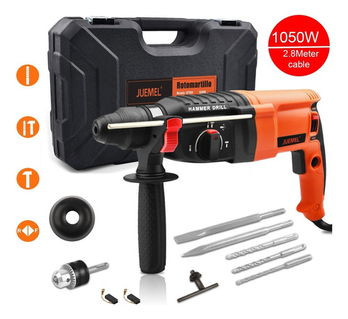 Rotomartillo electroneumático Juemel M7004 naranja con 1050W de potencia 110V