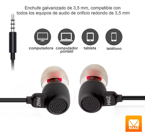 Audifonos In Ear Alambricos Microfono Celular Manos Libres