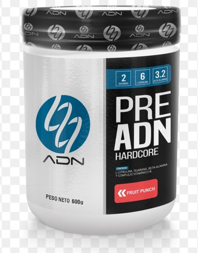 Pre Entreno Adn Hardcore 600gr Preadn No Proteina Creatina 