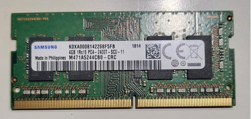 Samsung Memoria Ram 4gb Ddr4 2400mhz Sodimm