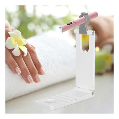 Suporte De Luz De Manicure: Esmalte De Rotação Ajustável