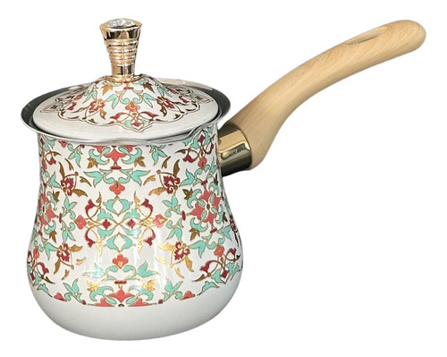 Cafetera Turca De Acero Inoxidable Con 550 Ml Patrón Rojo
