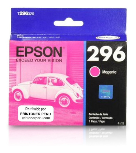Original Tinta Epson 296 Magenta Xp-231 241 431 441 T296120