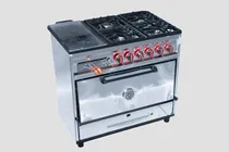 Comprar Cocina industrial Gasmig M97 a gas 4 hornallas  gris puerta ciega