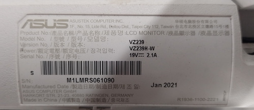 Tira Led Monitor Asus Vz239 (Usado)
