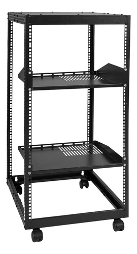 Rack De Servidor Abierto 20u Profundidad Ajustable 38-101 Cm Color Negro