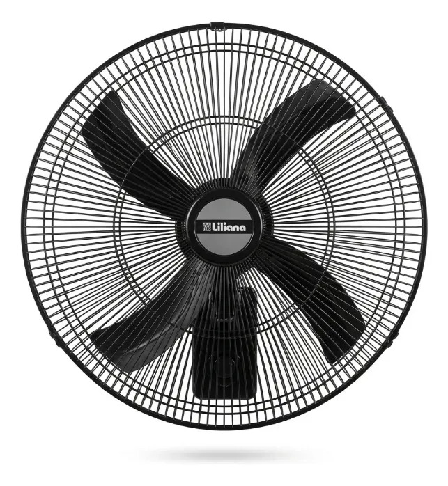 Ventilador de pared Liliana VW2416 con 4 palas de Plástico color negro estructura color negro, 60.96cm de diámetro