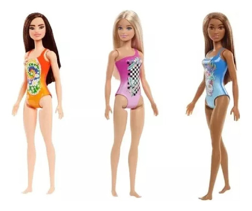Muñeca Barbie Beach Doll  Traje De Baño Ast Ghh38 Mattel