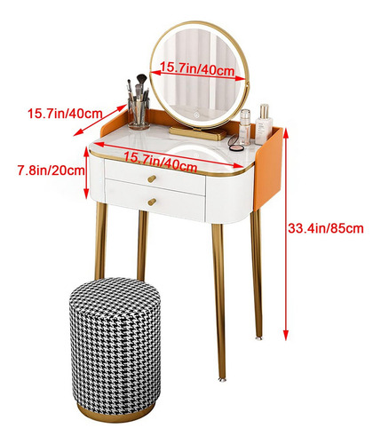 Silla De Maquillaje Con Espejo Mesa De Maquillaje Con