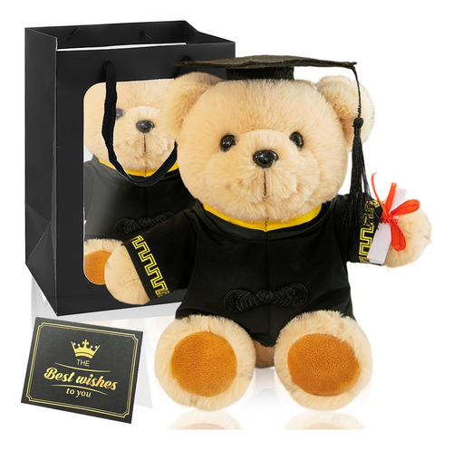 Peluche De Graduación Oso Con Bolsa Regalo Y Tarjetas