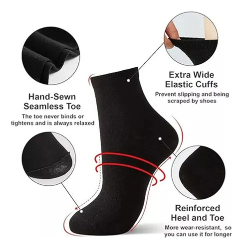 Calcetines Para Hombre Calcetas De Caballero Algodón 5 Pares