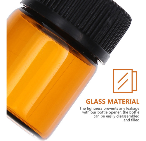 100 Botellas De Aceite Esencial De Vidrio De 2 Ml Con Tapón
