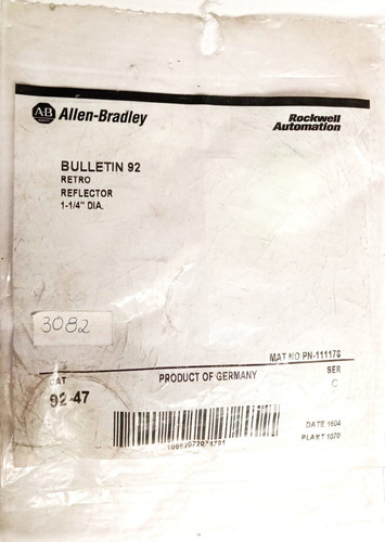 Allen Bradley 92-47 Retroreflejante Redondo 1 1/4  Diámetro