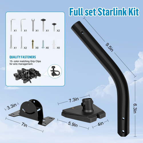 Kit De Montaje Starlink Gen 3 Poste Ajustable Para Internet