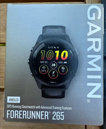 Reloj Garmin Forerunner 265 Music Amoled Negro 46mm Negro Caucho Negro Negro